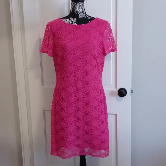 hot pink plus size party dress Unique Vintage Plus Size Hot Pink Tiered Sweetheart Dress main image 0